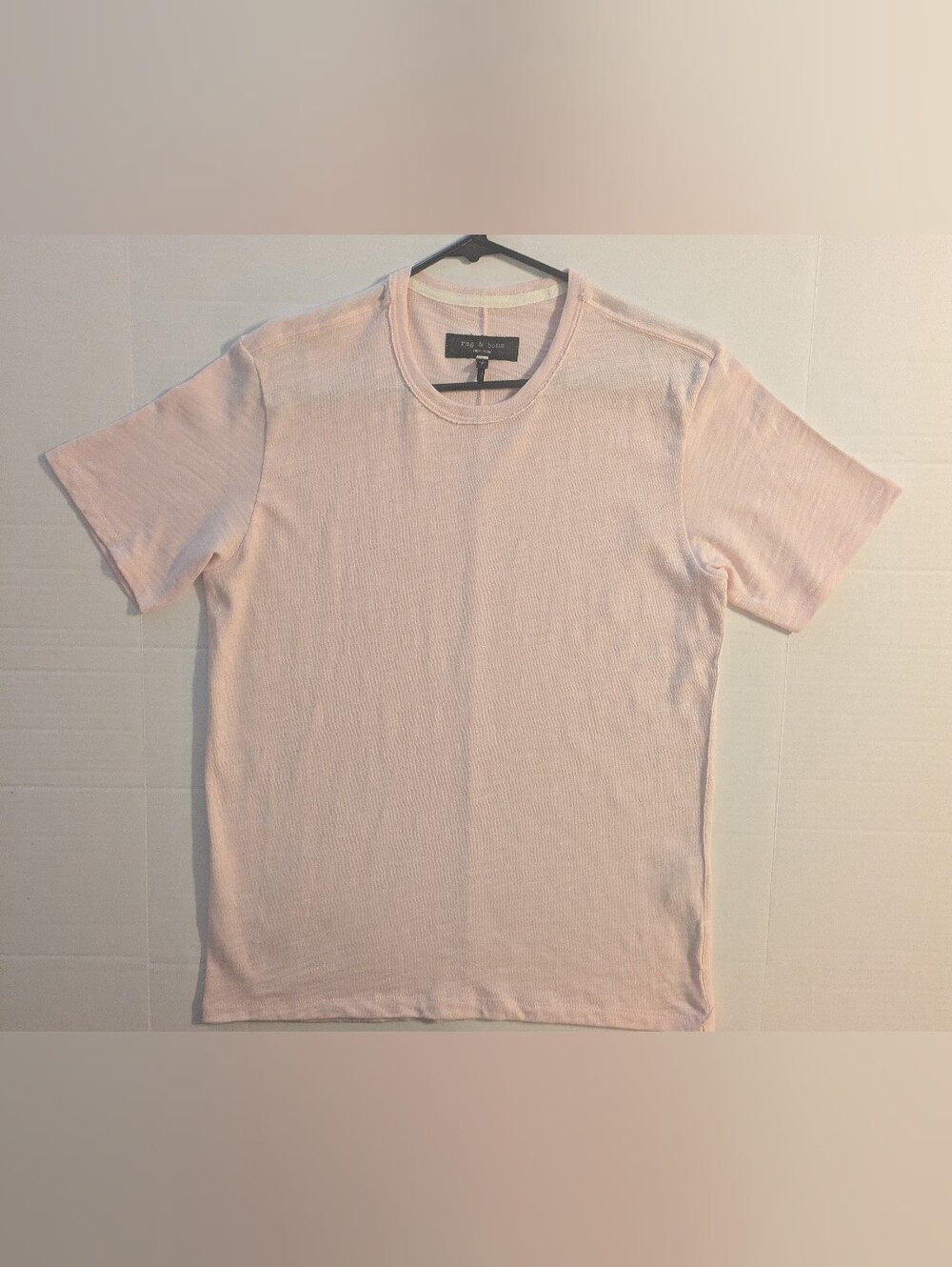 rag & bone Men’s Pale Pink Short Sleeve Crew T-Shirt- Sm (NWOT)